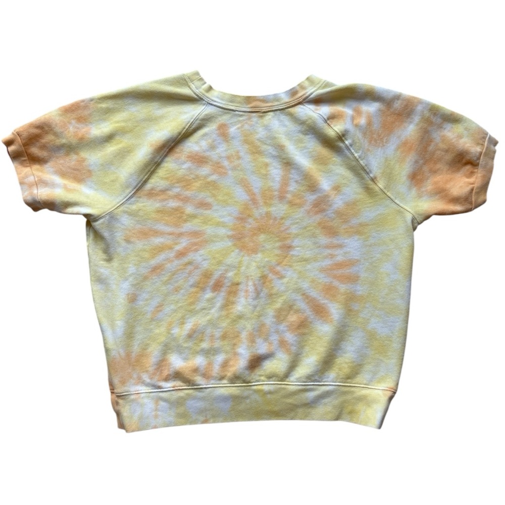 GAP Tie-Dye Spiral Short Sleeve Sweatshirt Size Large in GUC - Picture 5 of 7